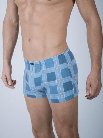 Мужские трусы-боксеры plus size в крупную цветную клетку